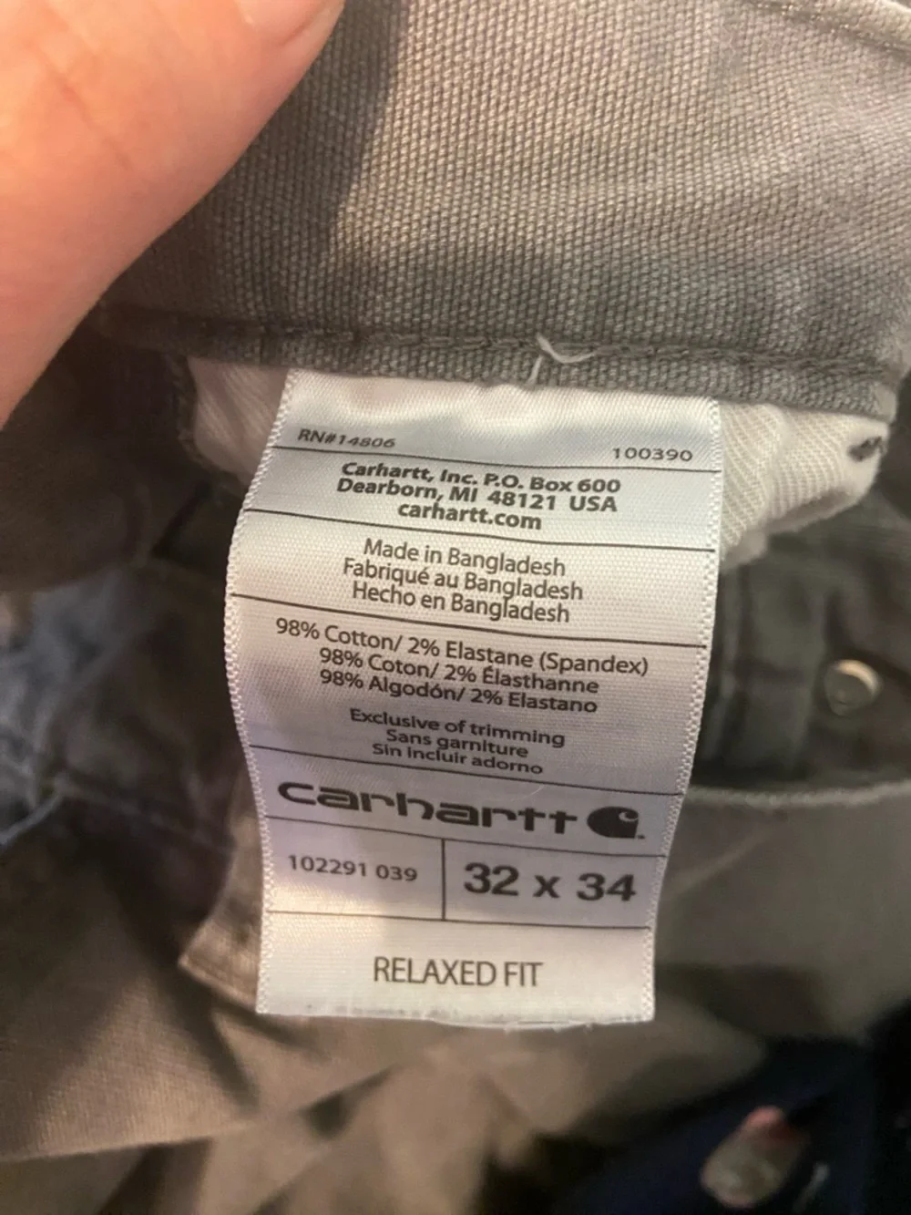 Carhartt Men's Relaxed Straight Rigby Pants in Gray